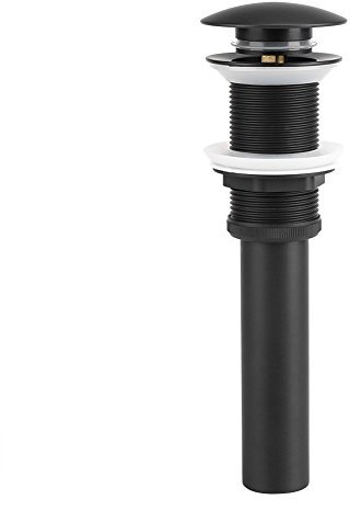 Robinet Navire Salle de Bains Évier de Vanité Pop Up Vidange Débordement de Bouchon, Noir