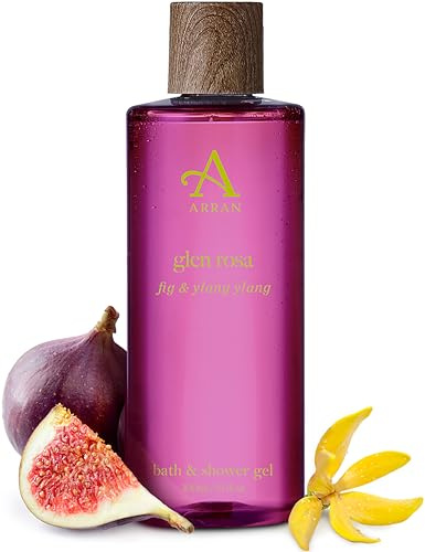 Arran Sense of Scotland Glen Rosa Shower Gel 300ml, Fig & Ylang Body Wash | Crushed Green Leaf Notes, Warm Sensual Fragrance, Enriched with Pro Vitamin B5, Ideal for Women
