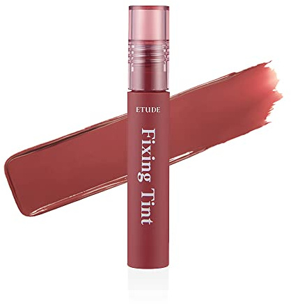 Etude House Fixing Tint #06 Soft Walnut 4g | Long Lasting, High Pigmented Liquid Lipstick, Lip Stain, Waterproof, Lightweight matte finish, Full Coverage