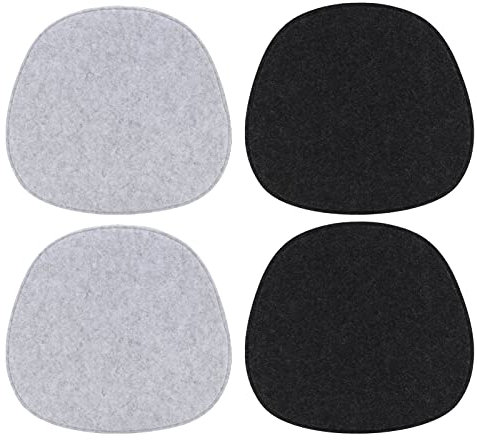 MorNon 4 Stück Stuhlkissen Filz Sitzkissen Sitzpolster 37x 40cm Sitzauflage Polsterauflage Stühle Auflage für Stuhl zum Büro Arbeitszimmer