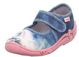 Superfit Mädchen Belinda Hausschuh, Blau Rosa 8050, 28 EU Weit