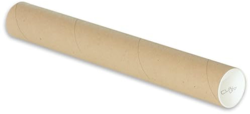 CLAUVINCK 2 x 15 Kraft Mailing Tube, shipping, Heavy Duty Mailers Poster Tube Packing 2 inches x 15 inches Office