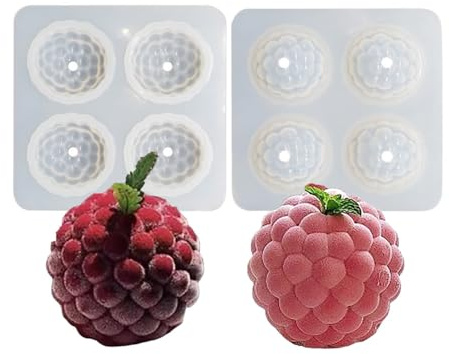 Zaoalife Silicone Raspberry Shape Moulds, Dessert Silicone Cake Mould, for Baking Mousse Cake, Candy, Chocolate