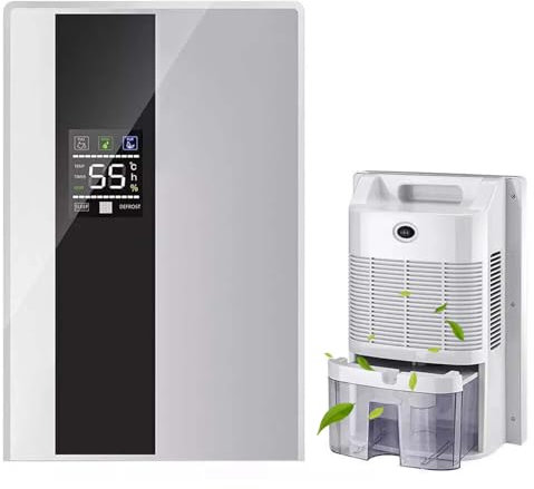 Gziztx Dehumidifier 2200ML Portable Dehumidifier for Home with Drainage Hose, Auto Defrost Function, 24H Timer, Sleep Mode, for Bedroom, Bathroom, Office, Wardrobes