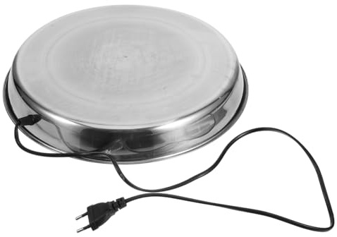 IWOWHERO Haustier Und Geflügel Heizplatte Edelstahl Frostschutz Wassererwärmer Winter Wiederverwendbar Eu-stecker Für Tränkenwärmer Geflügelversorgung