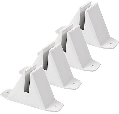 ULTECHNOVO 4stücke Gartenzaun-basen Langlebige Kunststoff-ständer Zur Stabilisierung Von Sichtschutz Picket-zäunen Einfach Zu Montieren Für Kleine Weiß