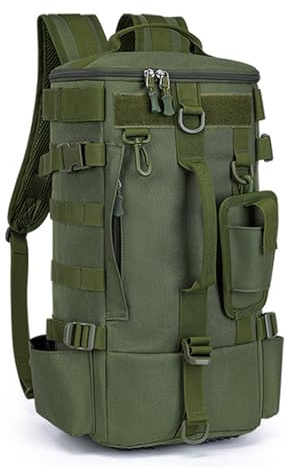 Generisch Mochilas de, mochila multifunción con soporte integrado para cañas de pescar, almacenamiento de cebo impermeable para senderismo, viajes en moto, kayak, picnics de playa, camping