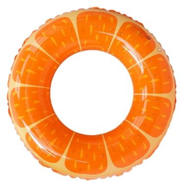 LIXSAZSE Anello per piscina divertente e sicuro per bambini dai 9 in su Anello da nuoto in PVC Nuoto gonfiabile migliore durevole , Arancia