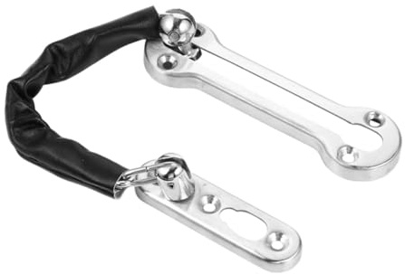 Toddmomy Catena di Sicurezza per Porte in Acciaio Inox Spessa, Serratura a Catena per Porte D’ingresso, Fermo di Sicurezza per Hotel, Casa e Ufficio, Installazione Facile e Resistente