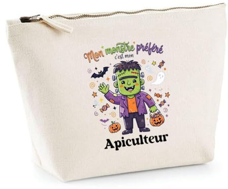 Otshirt Trousse Mon Monstre Préféré C'est Mon Apiculteur - Pouch Case - Idée Trousse Rangement Cadeau Anniversaire Fête Original Famille Travail Départ Collègue Retraite Noël.