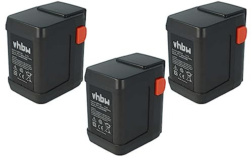 vhbw 3X Batería Compatible con Gardena Cortasetos EasyCut 50-Li (8873-20) Tijeras cortacésped, Tijeras arbustos 4000mAh 18V Li-Ion