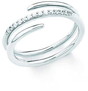 s.Oliver Damen-Ring 925 Silber rhodiniert Zirkonia weiß Gr. 56 (17.8) - 2018613