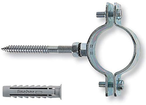 Fischer Collare in acciaio per tubi CPS-V 3/8 con vite e tassello