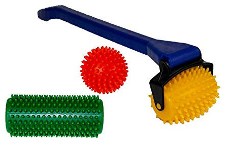 Igelball Rückenroller mit langem Stiel 3er Set