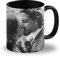 LOOXIS Personalisierte Tasse mit Foto & Text bedruckt, selbst gestalten – 325 ml, Keramik, versch. Farben, Panoramadruck möglich – Geschenkidee Männer, Frauen, Jahrestag, Muttertag – Schwarz