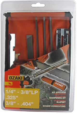 GREENSTAR - Kit D'Affûtage Complet - Comprend 1 Manche De Lime En Bois, 1 Jauge De Profondeur, 1 Porte Lime, 1 Curette, 3 Limes Rondes Ø: 4, 4.8, 5.5 mm, Lime Plate - Coque Et Sacoche De Transport