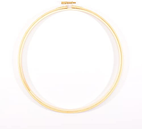 Vaessen Creative Bambus Stickrahmen zum Basteln, Ø 25 cm, Traumfänger, Kreuzstich Rahmen, Kranz Ring für Makramee Wand hängend, häkeln, Boho-Dekor und mehr