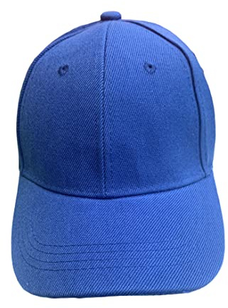 BLUECHOLON Barnkeps med 6 paneler i bomull med mjuk finish och justerbar stängning baktill, broderade ventilationshål och ett varierat utbud av levande färger., Blå, 48