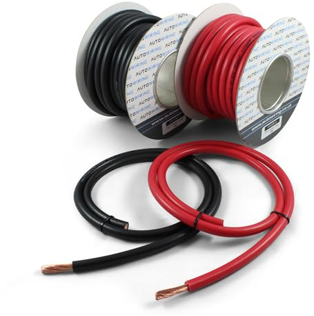 AUTOWIRING Automotive Hi-Flex 170 Amp 25mm² 4 AWG Battery/Starter/Inverter/Welding PVC Cable Wire (Black, 2 Metre)
