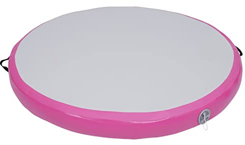 Gymnastik Tumbling Matte Turnmatte Air Matte Aufblasbar, Gymnastikmatte Mit Elektrischer Luftpumpe Tumble Track Trainingsmatte Sportmatte Yogamatte (Rosa)