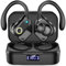 Wireless Earbuds,Wireless Headphones Running Bluetooth 5.3 Headphones with HD Deep Bass Stereo,60H Playtime Bluetooth Earphones Dual LED Display,IPX7 Waterproof Earhooks Sport Headset for Workout,Gym