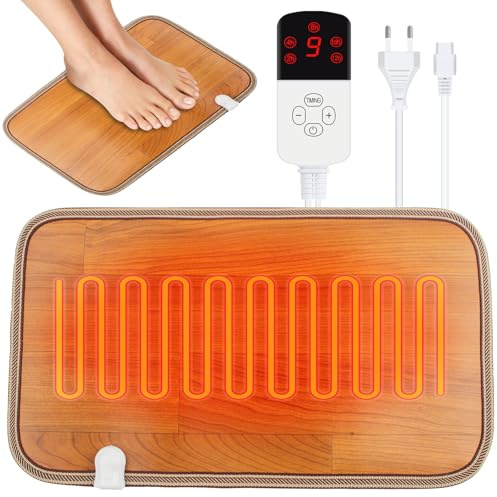 IXYHKB Scaldapiedi Elettrico con Interruttore a Pedale, 2 Livelli Tappetino Riscaldato per Piedi, 220V Tappetino Riscaldante da Piedi in Cristallo di Carbonio, Cuscinetto Riscaldante per Ufficio Casa