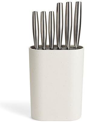 Universal Kitchen Knife Block - Universal Wooden Knife Holder Storage Stand - 22 x 16 x 9 cm