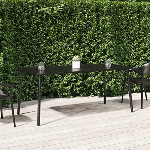 Chaduof Gartentisch, Buffettisch, Garten Esstisch, Multifunktionstisch, Terrassentisch, Picknicktisch, Spieltisch, Flohmarkttisch, Anthrazit 165x80x71 cm Stahl