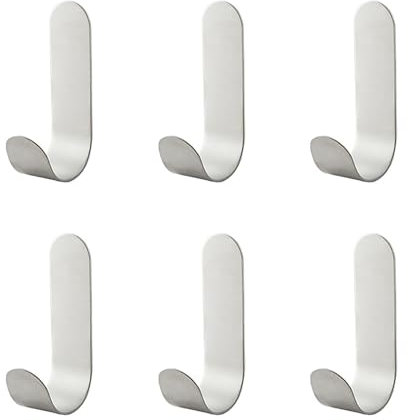 Ganchos Adhesivos para Pared, 6 Piezas Colgadores pared Adhesivos, Ganchos Adhesivos De Acero Inoxidable, Colgadores De Pared Adhesivos, Colgador Toalla Baño, Percha Adhesivas Sin Taladro