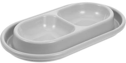 UKCOCO Gamelle Gamelles Doubles Design Moderne Chat Double Plastique en PP Prévention Les Fourmis et Contamination pour Chiens et Chats pour Manger en Extérieur