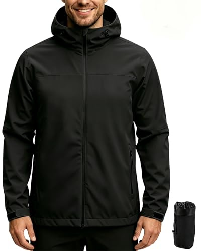ACCNUO Veste Imperméable Homme Imperméable et légère Veste de pluie pour homme veste de pluie pour le cyclisme, la randonnée et l'escalade