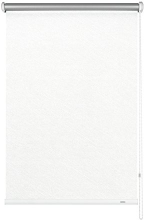 Gardinia Seitenzug-Rollo mit Thermo-Rückseite, Decken-, Wand- oder Nischenmontage, Höchste Lichtreflektion, Energiesparend, Alle Montage-Teile inklusive, Streifen weiß, 202 x 180 cm (BxH) 6495202180
