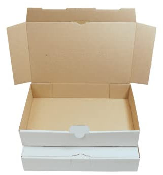 MyPack 600x Maxibriefkartons Versandkartons Faltschachtel Faltkarton Maxibrief Karton 180 x 130 x 45, Weiß, MB-2