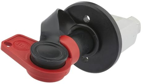 HELLA 6EK 002 843-141 Main Switch, battery - Turn knob control - 24V - Number of connectors: 2 - Bolted - Round