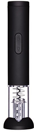 BarCraft Electric Corkscrew Wine Opener with Foil Cutter, Black, 26.5 x 4.5 cm