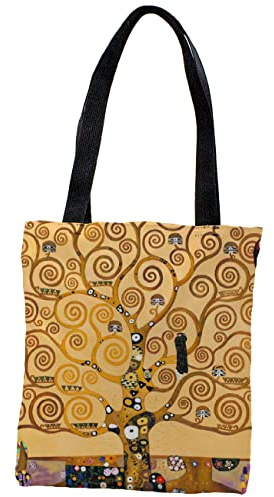 My Custom Style Borsa C, Artigianale Manici 70#Arte-Albero della Vita, Klimt#45x38x8