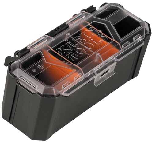 Klein Tools 54815MB MODbox Parts Bin, Cajas Organizadoras, Sistema Modular de Almacenamiento de Herramientas, Accesorio de Montaje Lateral, Fácil Fijación con una Sola Mano, Tapa Transparente