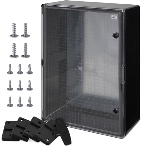 BOXEXPERT Verteilerkasten außen IP65 ABS Kunststoff 800x600x260mm Serie Fleet wasserdicht Schaltschrank Wandschrank Industriegehäuse Leergehäuse schwarz