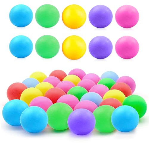 Riisoyu 30 Stück Tischtennisbälle Colour, Mischfarben Tischtennis Bälle 40 mm Trainings Ping Pong Bälle Premium Tischtennisbälle für Wettkampftraining Unterhaltung Handwerk Dekorationen