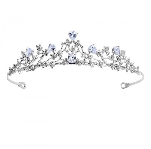 Hochzeit Braut Tiara Diadem Krone, Tiara Kristall Strass, Krone Mädchen，Krone Damen Tiara Birthday, Diadem Silber, Rapunzel Krone, Diademe für Damen Prinzessin Braut Prom Braut Party Hochzeit