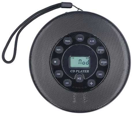 Reproductor de CD Portátil, Reproductor de CD Bluetooth Compacto con Altavoz, Antideslizante, Micrófono Incorporado, Compatible con Grabación de CD a USB, Grabación a USB, para