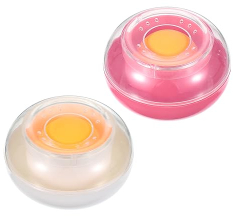 PATIKIL Humidificateur pour bouts de doigts, 2 pièces 3 pouces en plastique réutilisable non glissant Humidificateur pour doigts pour papiers de banque, dossiers de comptage, rose/blanc