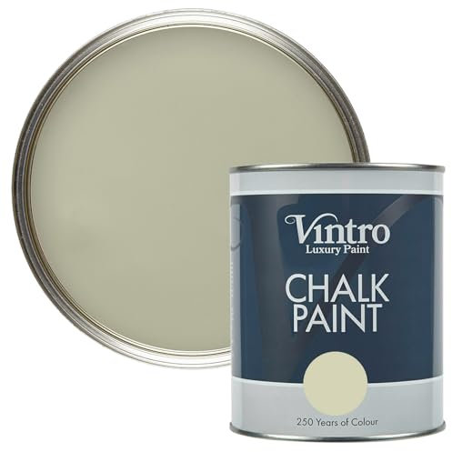 Vintro Paint - Chalk Paint for Furniture, Walls and Woodwork. Interior Use. Quick Dry. 1 Litre (Pale Green - Symphony Green)