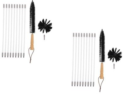 Cabilock 2 Ensembles Brosse de Nettoyage de tuyaux décor d'or azurant Tuyau Mural balayette cheminée balayette cheminee Brosse de Nettoyage de cheminée Outils de Nettoyage de cheminée Nylon
