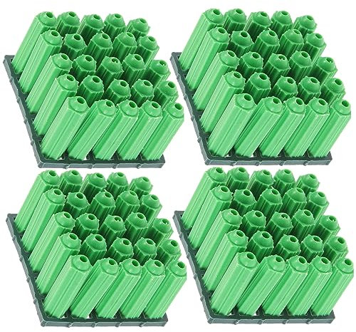 HOMSFOU 100pezzi Inserti Cartongesso Plastica Verde Con Viti Autofilettanti Ancoraggi Muro Per Gesso e Mattoni Installazione Rapida e Resistente
