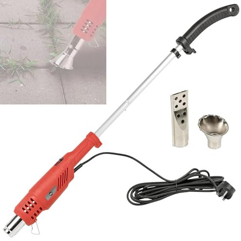Désherbeur électrique thermique 2000 W, désherbeur à flamme 500 l/min et souffleur d'air for barbecue avec 2 buses, désherbeur 60-650 °C for jardin, terrasse, allée, toiture, déneigement et déglaçage.