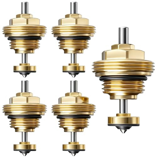 5 colectores para calefacción por suelo radiante, núcleo de válvula M30 x 1,5, para distribuidor, pasador de retorno, colector de calefacción por suelo radiante, perno de retorno, válvula termostática