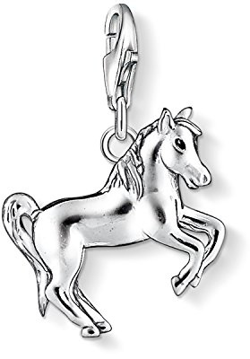 Thomas Sabo Femmes-Pendentif charm Cheval Charm Club Argent Sterling 925 noir 1074-007-12