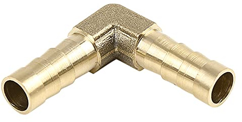X AUTOHAUX Raccord Laiton Coudé 90° 8mm Or 1pc Pour Air Eau Huile | Doré, Diamètre Intérieur 7mm, Filetage Mâle, Haute Résistance À La Pression, Pour Carburant, Refroidisement, Lubrifiant