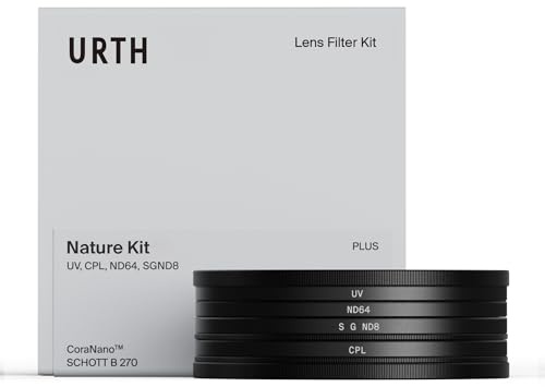 Urth 72mm 4-in-1 Lens Filter Kit (Plus+) — UV, Circular Polarizing (CPL), Neutral Density ND64, Soft Grad ND8, Multi-Coated Optical Glass, Ultra-Slim Camera Lens Filters